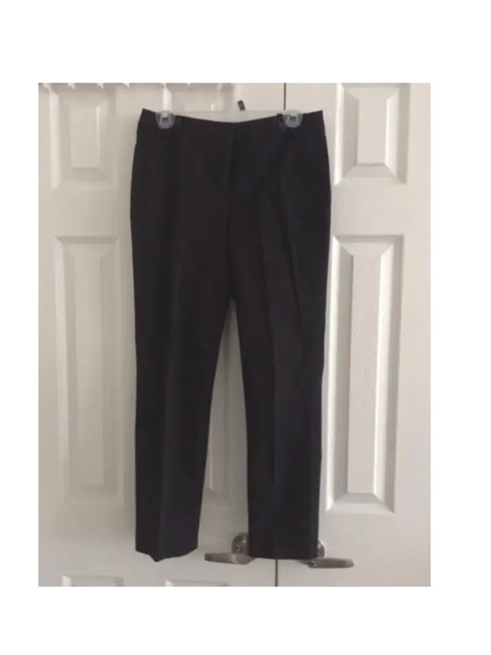 NORDSTROM WOMENS COTTON MID RISE DRESS PANTS BLACK Size 30" Waist